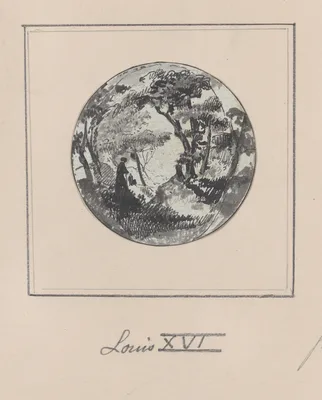 Landscape with a hidden silhouette of Louis XVI — Louis XVI, King of France · Anonymous