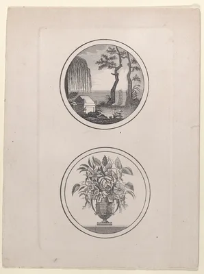 Hidden silhouette of Napoleon visiting his tomb; vase of flowers — Napoléon Bonaparte · Anonymous