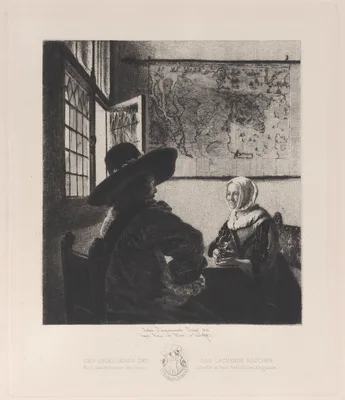 Officer and Laughing Girl, after Vermeer — Johannes Vermeer · Jules-Ferdinand Jacquemart