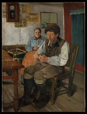 The Net Mender (Garnbinderen) — Christian Krohg