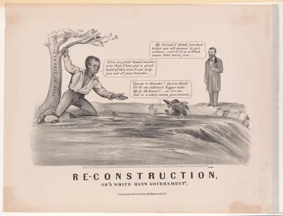 Re-Construction, or "A White Man's Govenment" — Currier & Ives · Ulysses S. Grant
